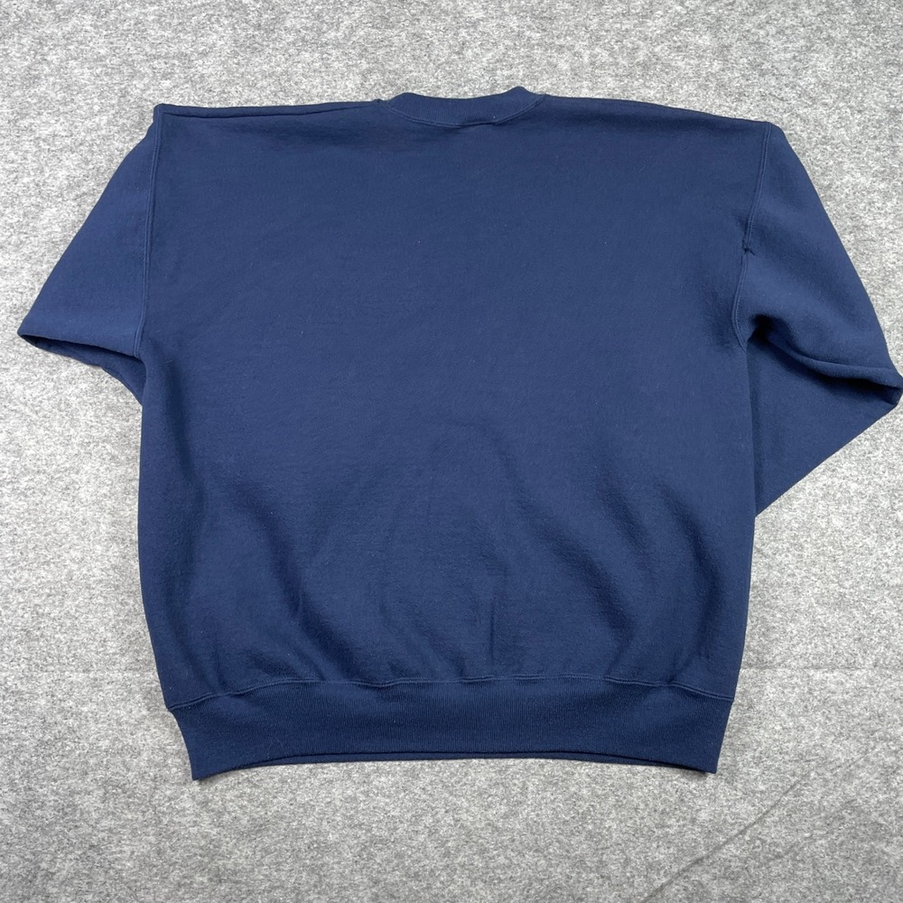 VTG Pittsburgh Panthers Sweatshirt Mens XL Navy Hanes Heavyweight Pitt Crewneck - Picture 2 of 9